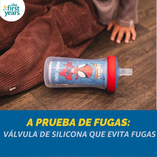 Miniatura 4 de The First Years Spidey and His Amazing Friends - Vasos aislados con pajita para niños pequeños con pajitas y protección DropGuard - Botellas de agua