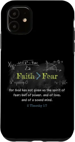 Miniatura 8 de Faith > Fear 2 Timothy 1:7 Christian Verse Math Equation Case for iPhone 17