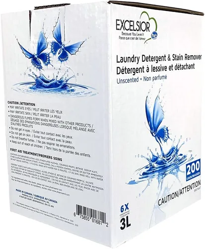 Miniatura 9 de Excelsior - Detergente líquido para ropa sin perfume concentrado, 200 cargas de 3 litros, removedor de manchas enzimáticas, compatible con carga