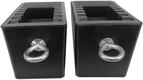 Miniatura 7 de ROBLOCK Cuñas de goma resistentes con perno de ojal para automóviles, caravanas, camiones, remolques y vehículos, paquete de 2 calzones de diseño 2