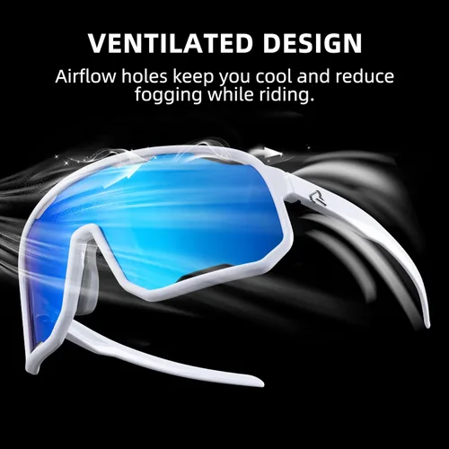 Miniatura 5 de ROCKBROS Polarized Sunglasses for Men Women UV400 Protection Cycling Running MTB Biking Baseball Softball Glasses 3 Lenses Azul profundo