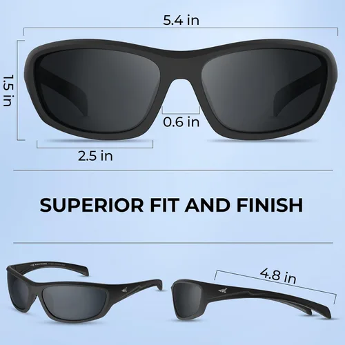Miniatura 8 de KastKing Hiwassee - Gafas de sol deportivas polarizadas para hombres y mujeres, gafas de sol envolventes para pesca, ciclismo y correr, protección UV
