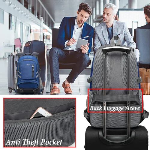 Miniatura 6 de ProEtrade - Mochila para escuela, universidad, estudiantes, viajes, negocios, con puerto de carga USB, Gratis