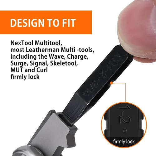 Miniatura 4 de NexTool Paquete de 10 puntas de destornillador de repuesto de doble punta para multiherramienta Leatherman, acero S2 duradero #1, #2 y #1-2 Phillips