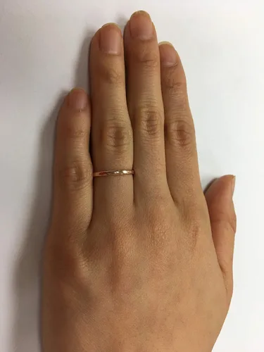 Miniatura 4 de Anillo de boda de 10 quilates, oro amarillo, blanco o rosa comodidad ligera y sencilla tamaño 2 mm.