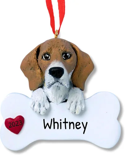 Miniatura 29 de Adornos de Navidad personalizados para perros 2024 – Adornos navideños de hueso de perro Husky para amantes de los perros, adorno de primera Navidad