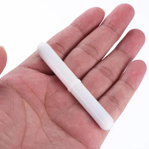 Miniatura 5 de MECCANIXITY Agitador magnético mezclador barra de agitación 80 mm (3.15 ") x10mm con forma de anillo PTFE recubrimiento imán blanco para laboratorio