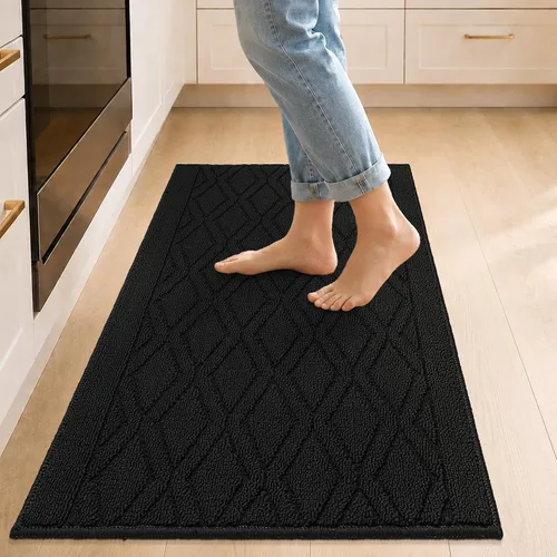 Miniatura 54 de COSY HOMEER Tapete de cocina antideslizantes, absorbentes para el piso, alfombra de cocina lavable, tapete de pie para fregadero, alfombra de Beige
