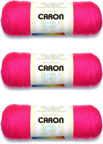 Miniatura 11 de Caron Simply Soft - Hilo verde militar, paquete de 3 unidades de 6.00 oz/6 onzas, 100% acrílico, peinado #4 (mediano), 315 yardas, tejido/ganchillo