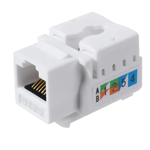 Miniatura 3 de TENINYU Paquete de 10 conectores RJ45 Keystone Jack 568A/568B, adaptador Keystone compatible con conector Cat 6/5e/5, conector Keystone Cat6