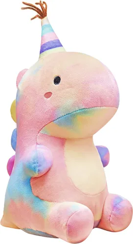 Miniatura 10 de Juguetes de peluche de animales, diseño de dinosaurio suave, para regalo, niños y niñas (azul, 13.8 pulgadas)