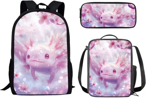 Miniatura 37 de Paquete de 3 bolsas escolares con estampado de bandera estadounidense para niños, mochila de gran capacidad para laptop, con cremallera, estuche