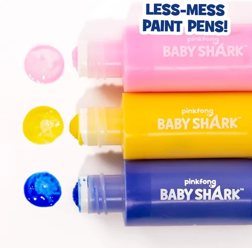 Miniatura 3 de Horizon Group USA Baby Shark Dot - Bloc de arte y marcadores, bloc de pintura de actividades encuadernadas en espiral, dabbers aptos para viajes