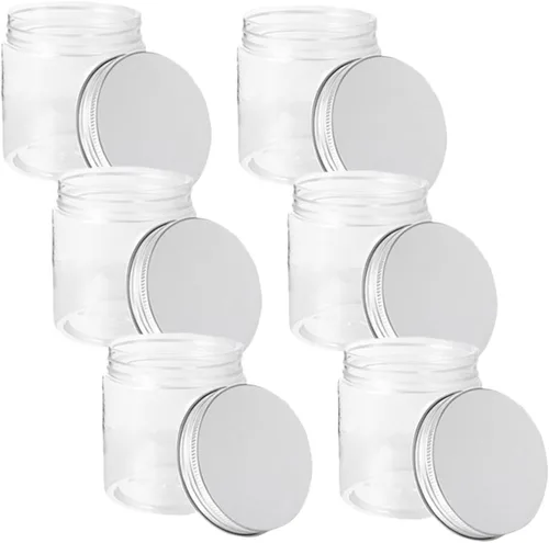 Miniatura 9 de VOSAREA Tarros sellados, 6 frascos pequeños transparentes con tapas herméticas, tarros pequeños transparentes para conservar, encurtir, miel