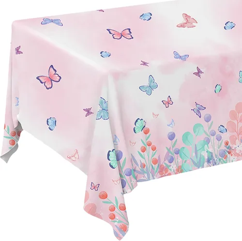 Miniatura 7 de Gatherfun Mantel desechable de cumpleaños, funda de mesa de plástico para fiesta de cumpleaños de niños, 54 x 108 pulgadas, 3