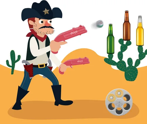 Miniatura 7 de Abrebotellas de cerveza, abrebotellas de DOPI Gun, lanzador creativo y divertido lanzador de tapas de cerveza, abridor de botellas de cerveza