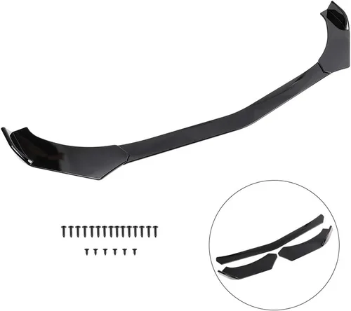 Miniatura 5 de cciyu 3 unids Universal Front Lip Splitter Parachoques Alerón Ajustable Labio ABS Ajuste para la mayoría de los coches