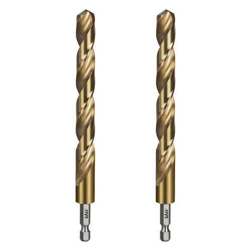 Miniatura 20 de Juego de brocas de cobalto SALI, paquete de 20 piezas de 5/64 pulgadas de acero de alta velocidad con vástago hexagonal brocas Jobber, para madera