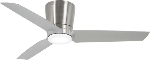 Minka-Aire F671L-BN/SL Pure Ventilador de techo de 48 pulgadas, níquel cepillado con plata