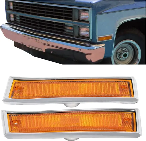 KUAFU Luz de marcador lateral de guardabarros delantero compatible con Chevy/GMC C/K Series 1981-1991/Suburban/Blazer/Jimmy Reemplazo para GM2551107