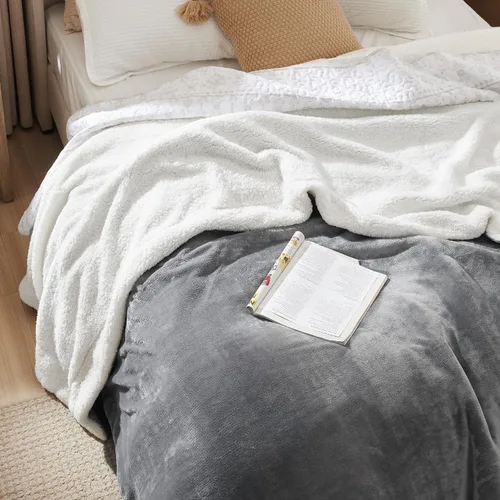 Miniatura 3 de Bedsure GentleSoft - Manta de forro polar Sherpa tamaño Queen para cama, manta gruesa y cálida para mujeres y hombres, manta de felpa suave y 01