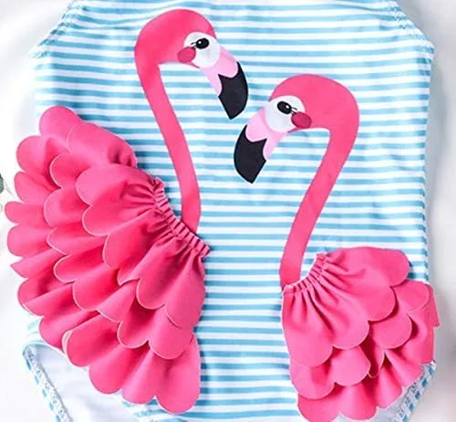 Miniatura 3 de Traje de baño de una pieza para bebé niña, traje de baño de flamenco para bebé, traje de baño de traje de baño con protección contra erupciones 1
