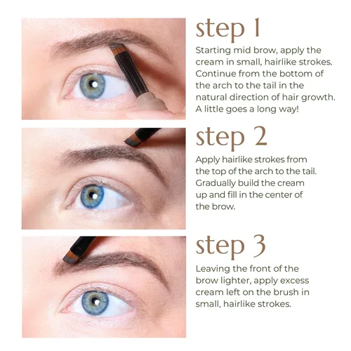 Miniatura 4 de Chella Dúo perfeccionador de cejas: lápiz de cejas (marrón claro) y crema para cejas (marrón claro) paquete para cejas definidas y más completas