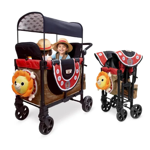 Miniatura 9 de WONDERFOLD W2 Elite Pro Cochecito Vagón (2 Asientos) – Cochecito Vagón Plegable con Asientos con Arneses de 5 Puntos, Mango de Empuje Ajustable
