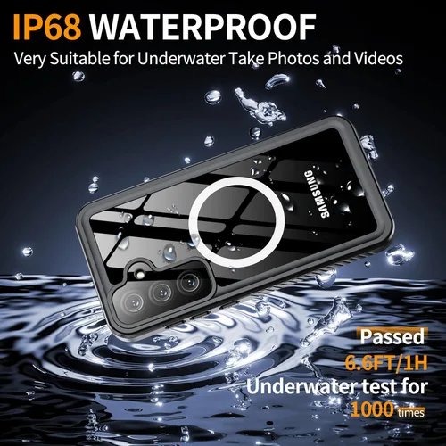 Miniatura 3 de ANTSHARE Funda magnética para Samsung Galaxy S25 FE, impermeable, con protector de pantalla integrado y protección de cámara