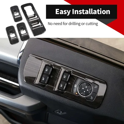 Miniatura 4 de Voodonala para F-150 2015-2020 Panel de elevación de ventana de puerta de coche para Ford F150 2015-2020 Adornos