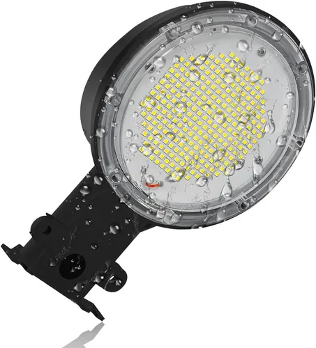 Luces de área del atardecer al amanecer, luz de granero de 80 W (equivalente incandescente de 800 W), iluminación de calle de 12000 LM, lámpara de