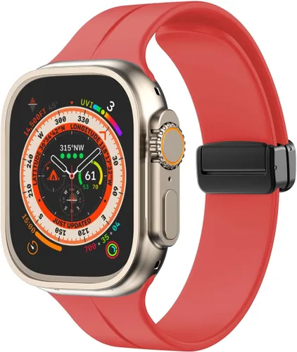Miniatura 28 de Banda magnética compatible con Apple Watch de 38mm 40mm 41mm 42mm 44mm 45mm 46mm 49mm, mujeres y hombres, correa deportiva de silicona compatible