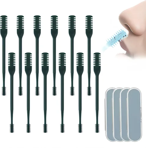 Miniatura 17 de Cortador de pelo nasal portátil, esencial de viaje para hombres y mujeres, herramientas de eliminación de vello de fosas nasales de doble cara