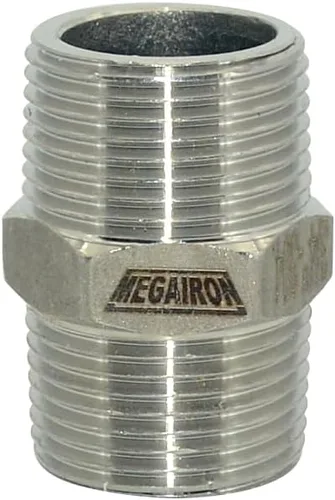 Miniatura 8 de Pezón hexagonal roscado macho NPT de 1/8 "x 1/8", acoplador rápido de acero inoxidable 304 (1/4")