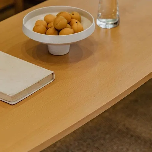 Miniatura 5 de Mesa de centro, moderna mesa de centro rectangular plegable de madera maciza escandinava para sala de estar, natural 31.5 pulgadas de largo x 19.5