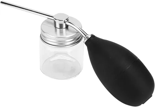 Miniatura 3 de Ymiko Aplicador de spray de fibras capilares, botella de vidrio para construir el cabello, atomizador para adelgazar el cabello, herramienta