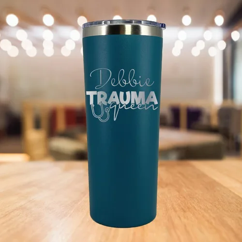 Miniatura 3 de AVITO Vaso EMT personalizado de 22 onzas, acero inoxidable, incluye popote y tapa, grabado con láser, regalo personalizado para EMT, regalos EMT