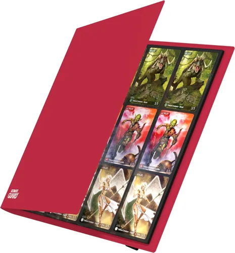 Miniatura 5 de Ultimate Guard Flexxfolio 12 bolsillos laterales para almacenamiento de tarjetas coleccionables de hasta 480 tarjetas, colección de tarjetas Rojo