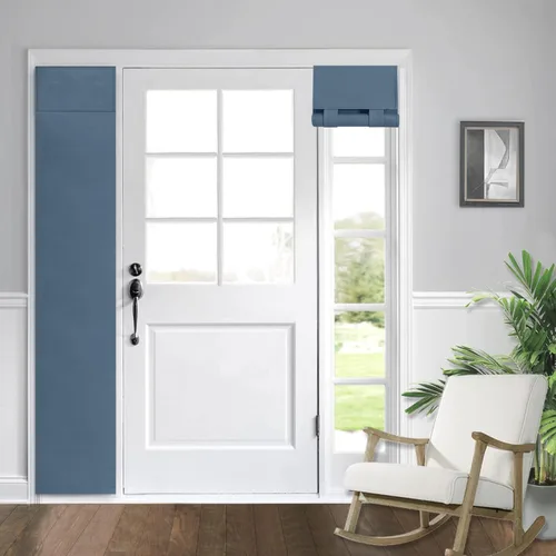 Miniatura 70 de WdFour Cortinas de puerta francesa con tacto sedoso, aislamiento térmico, reducción de ruido, cortinas opacas para puerta de vidrio y oficina