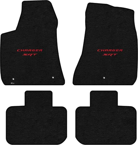 Miniatura 7 de Lloyd Mats Alfombrillas de piso de ajuste personalizado para Dodge Charger RWD 2011-2023 LogoMat Juego de 2 piezas Carbón