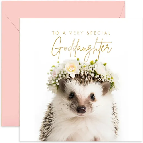 Miniatura 8 de Old English Co. - Tarjeta de felicitación de erizo muy especial – Tarjeta de cumpleaños de erizo floral para ella – Bonitas tarjetas de felicitación