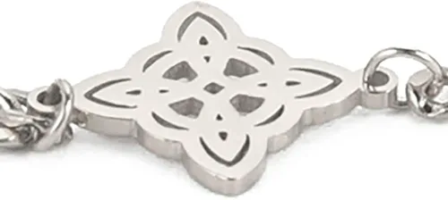 Miniatura 35 de Pulsera de nudo de bruja, nudo celta, símbolo de Wicca pagana, nudo mágico, pulsera de joyería de brujería, pulsera de acero inoxidable ajustable