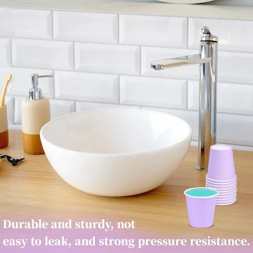 Miniatura 4 de 50 Paquetes Vasos de Papel Desechables de 3 oz, Vasos de Baño Vasos de Papel Pequeños, Vaso para Enjuague Bucal Taza de Espresso para Fiestas, Baño