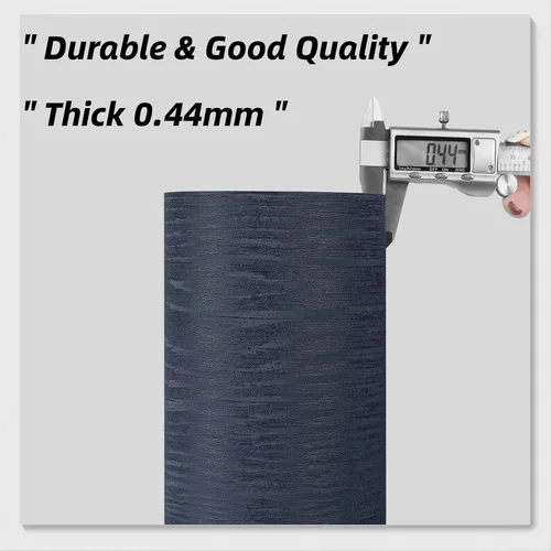 Miniatura 6 de Decotalk Papel de contacto de madera, papel de contacto de grano de madera, papel de contacto de grano de madera, papel tapiz azul marino de 17.7 x
