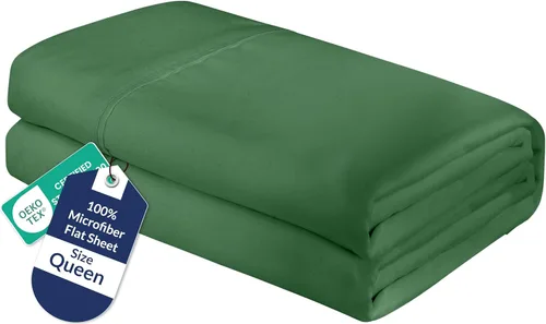 Miniatura 23 de Royale Linens Sábana Plana King – Sábanas Planas de Microfibra Cepillada Ultra Suave 1800 Solamente – Sin Arrugas y Resistente a las Manchas – Gris