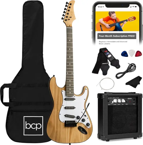 Miniatura 14 de Best Choice Products Kit de iniciación de guitarra eléctrica para principiantes de tamaño completo de 39 pulgadas con funda, correa, amplificador