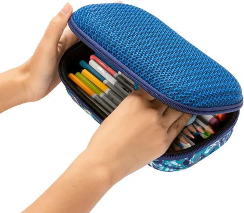 Miniatura 5 de ZIPIT Caja de lápices de malla para niñas, estuche de lápices deportivo de gran capacidad para la escuela, caja organizadora de papelería, rosa