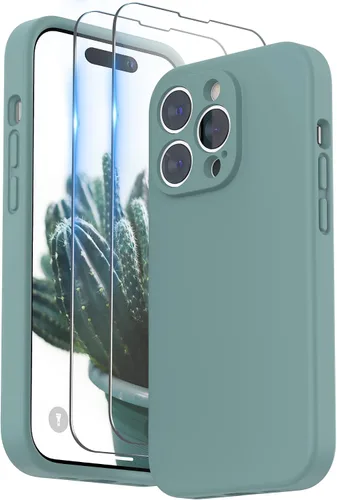 Miniatura 11 de SURPHY Funda diseñada para iPhone 14 Pro Max con protector de pantalla, (con protección de cámara y forro de microfibra suave), funda de silicona