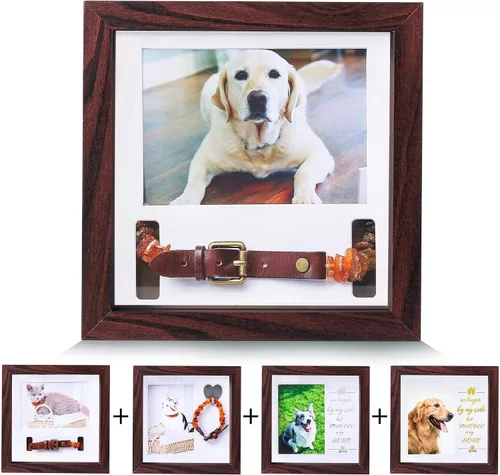 Miniatura 8 de KCRasan Marco de Fotos Conmemorativo para Mascotas - Marco Conmemorativo de Sentimiento para Perros por Pérdida de Perro Regalos - Marco de Collar