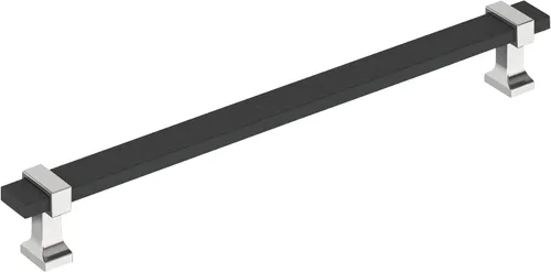 Miniatura 17 de Amerock Overton - Tirador para gabinete de 96 mm de centro a centro en acabado negro mate cepillado/bronce champán, BP36681BMBCZ